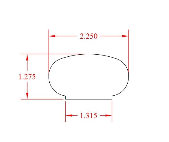 C - 6042 | Handrail Oval | Rail - All Things Stairs