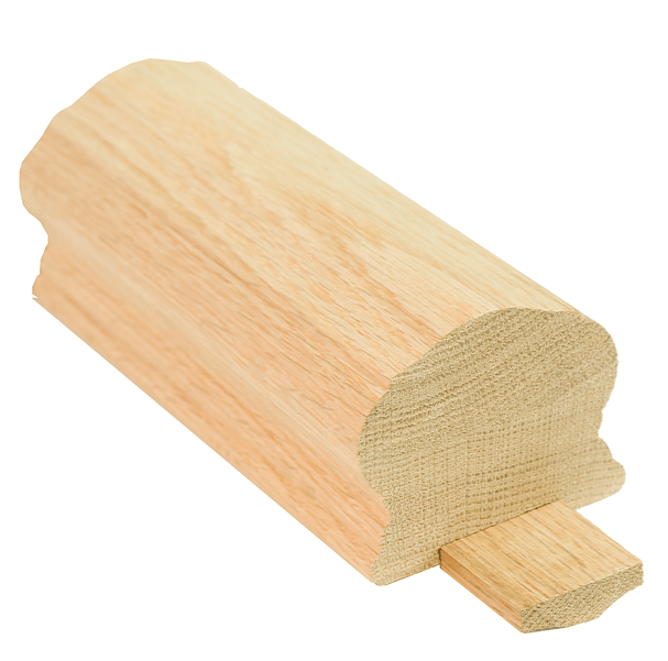 C - 6310P - S | 1 3/4" Plowed Handrail with Fillet | Rail - All Things Stairs