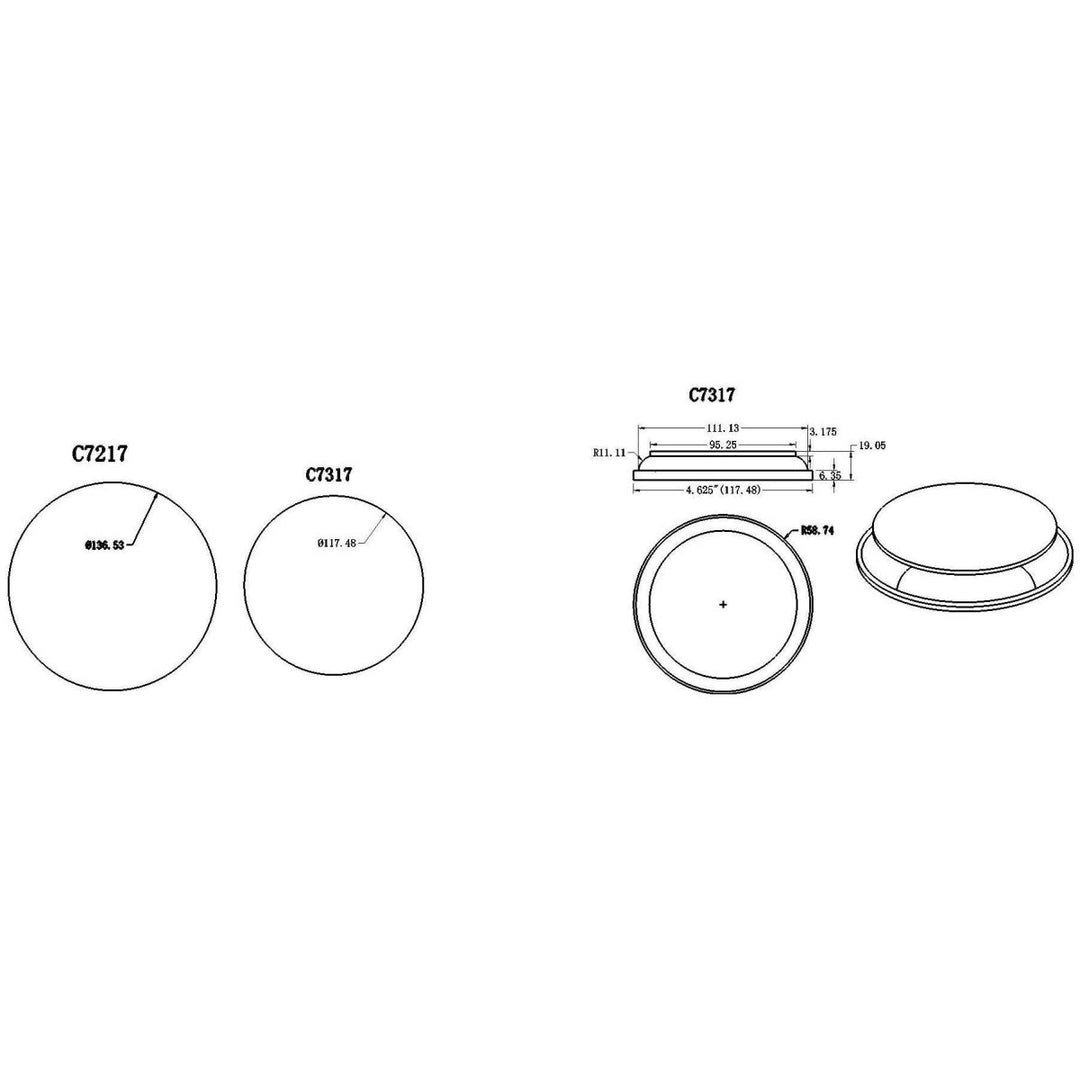 C - 7317 | Rosette (Round) - All Things Stairs