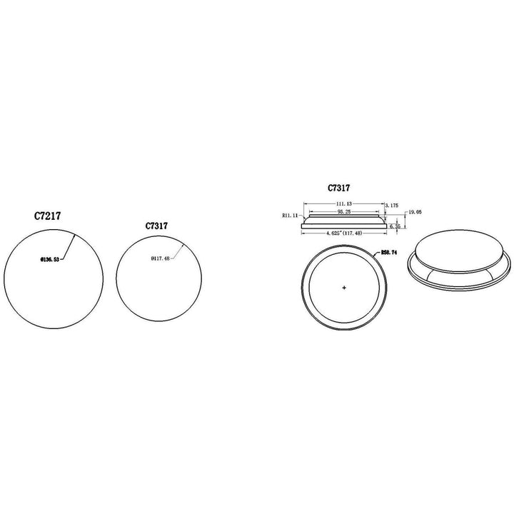 C - 7317 | Rosette (Round) - All Things Stairs