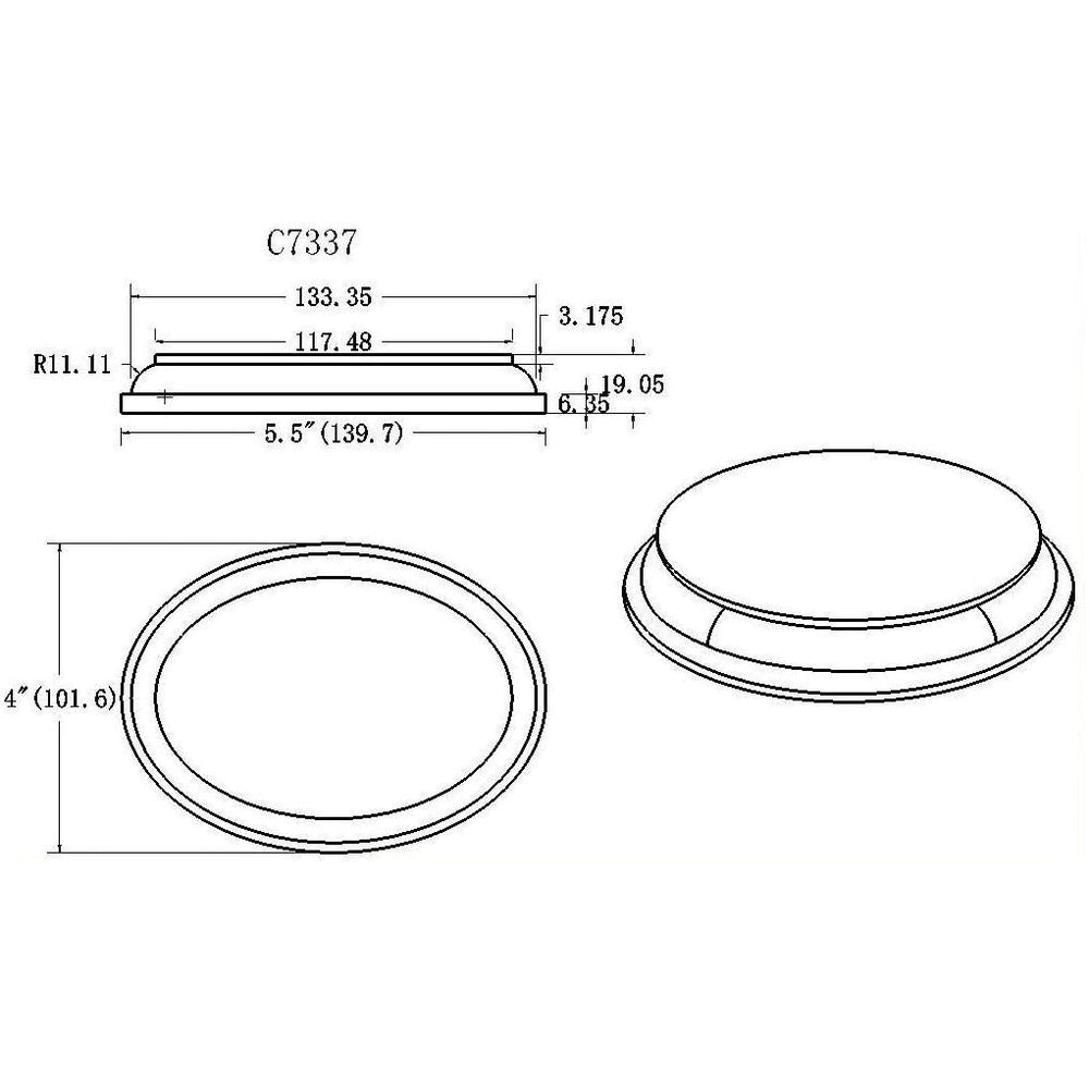 C - 7337 | Rosette (Oval) - All Things Stairs