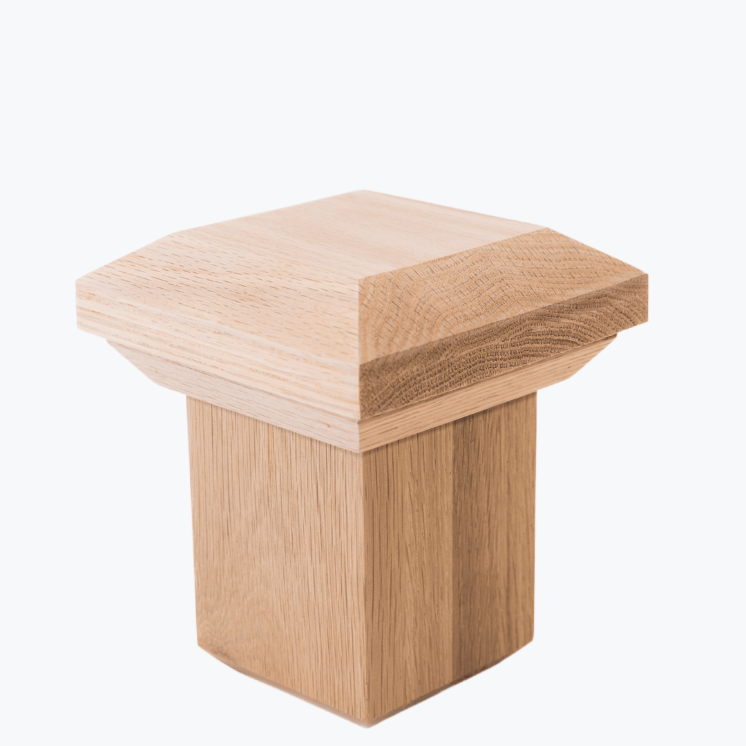 C350 | Box Newel Cap | "C" Style Beveled Top | Fits 3 1/2" Post - All Things Stairs
