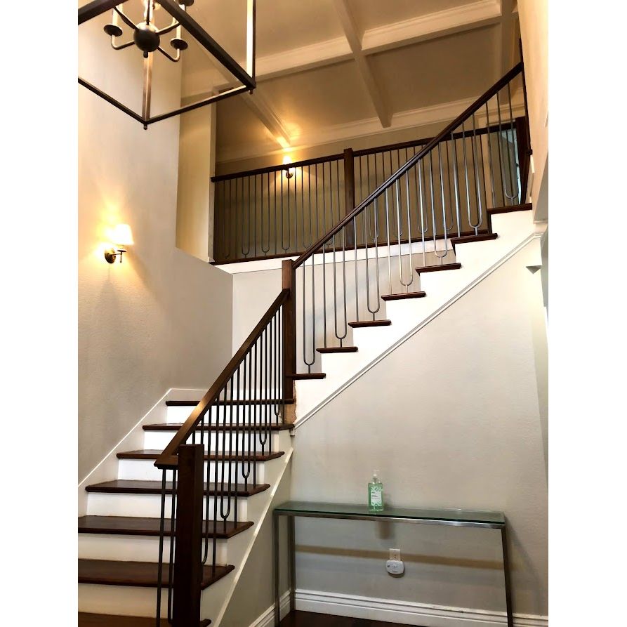 CLEARANCE | T86 | Iron Baluster | Split Oval | 1/2" Square Iron 44" Length | SATIN BLACK - All Things Stairs