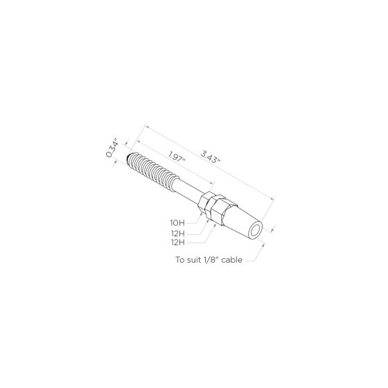 Bezdan Cable Non-Tensioner Lag | Surface Mount | Wood Post (Level)