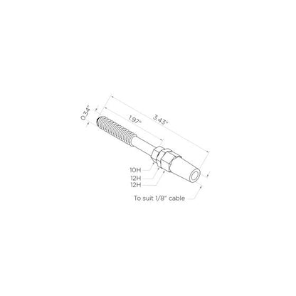 Bezdan Cable Non-Tensioner Lag | Surface Mount | Wood Post (Level)