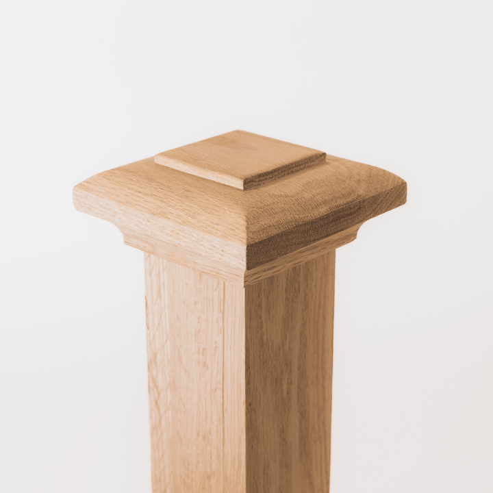D300 | Box Newel Cap | "D" Style Deco Top | Fits 3" Post - All Things Stairs