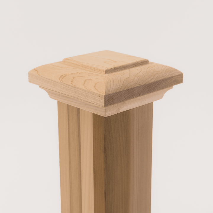 D300 | Box Newel Cap | "D" Style Deco Top | Fits 3" Post - All Things Stairs
