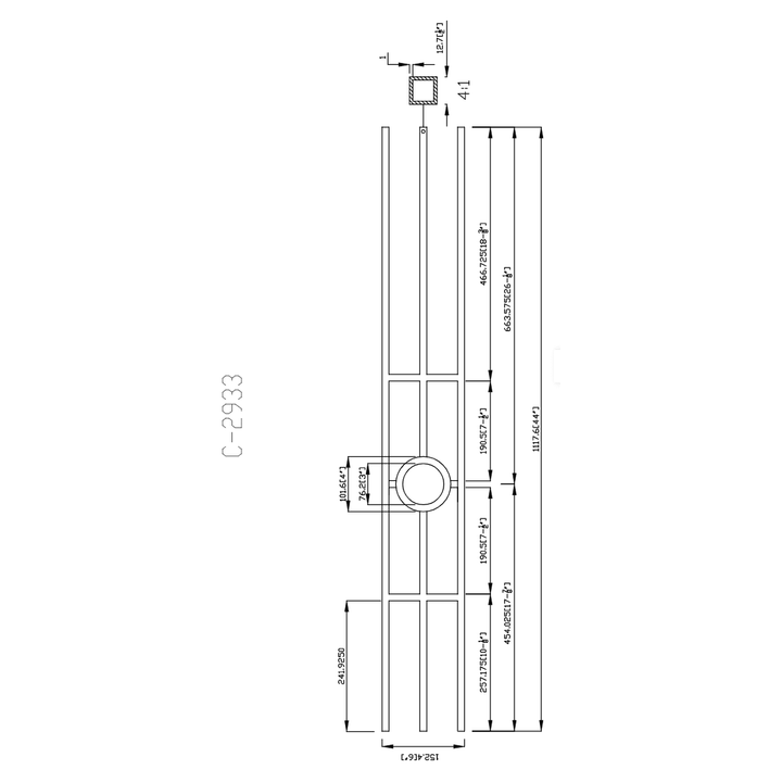 M41144 | Three Leg Iron Baluster 2933 | 1/2" - All Things Stairs