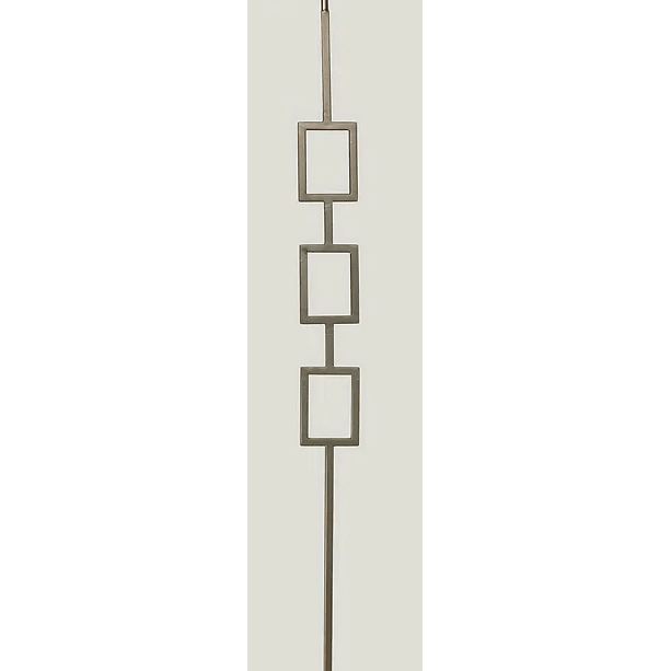 M439 | 2672 | Triple Square Panel Iron Baluster 1/2" - All Things Stairs