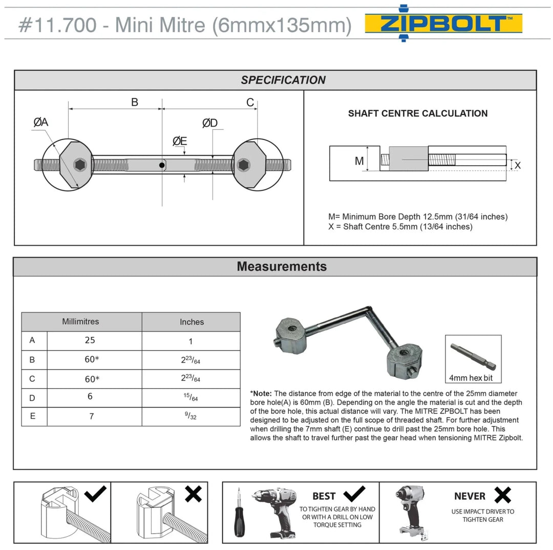 Mini Mitre Connector 11.700 — Connects Furniture Components, Mitered Staircase Handrails, and More, Residential and Commercial Installation, New Construction and Remodels - All Things Stairs