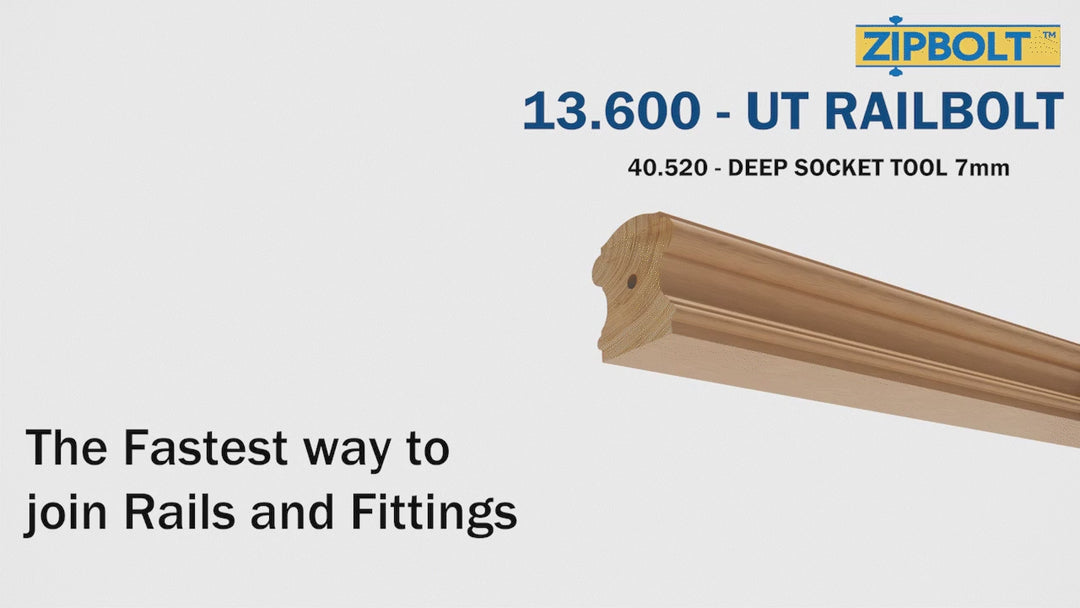 Connect Staircase Handrails to Staircase Fittings and Newels — 13.610 UT Railbolt