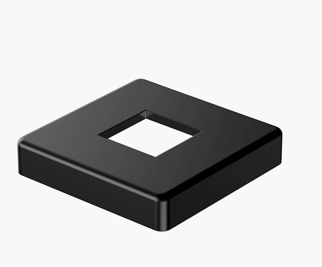 SH907 | 1/2" Flat Iron Baluster shoe | Low Profile | Satin Black - All Things Stairs