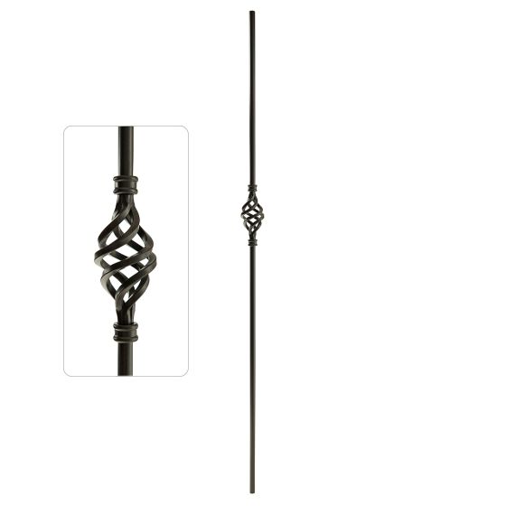 Steel Tube Balusters | 1/2" Round Series | Single Basket