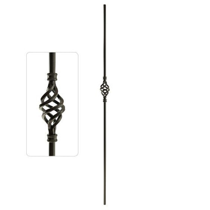 Steel Tube Balusters | 1/2" Round Series | Single Basket