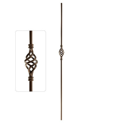 Steel Tube Balusters | 1/2" Round Series | Single Basket