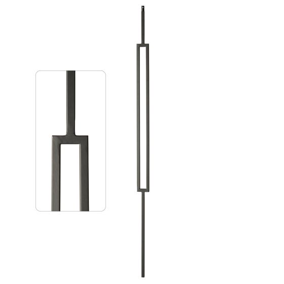 Steel Tube Balusters | Geometric 1/2" Square Series With Dowel Top | Single Feature