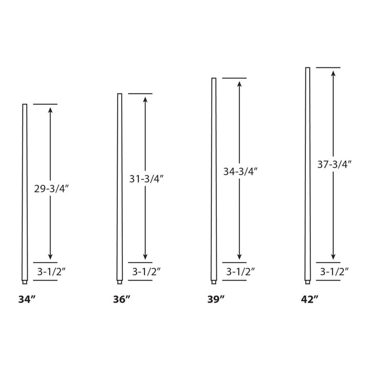 5040 | Wood Baluster | Craftsman Tapered Round | 1 - 1/4" - All Things Stairs