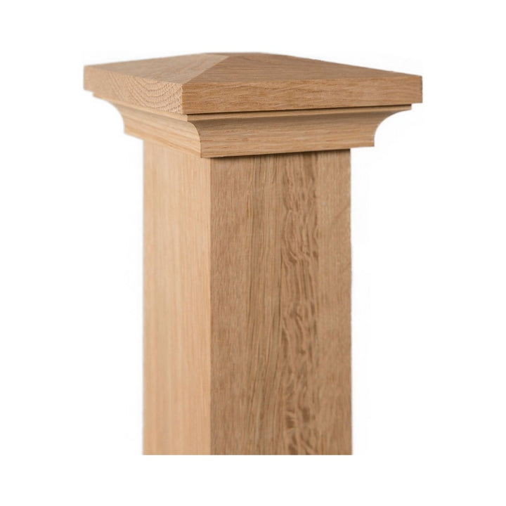935 | Flat Peak Newel Cap | Fits 3 1/2" Post - All Things Stairs
