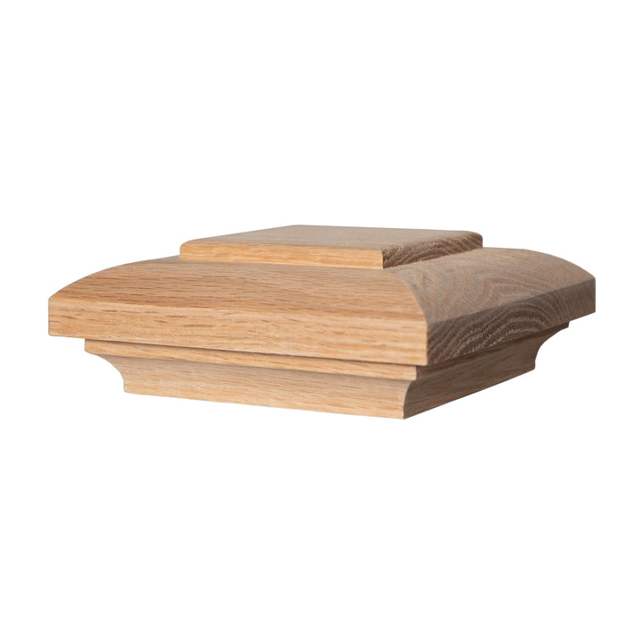 D350 | Box Newel Cap | "D" Style Deco Top | Fits 3 1/2" Post