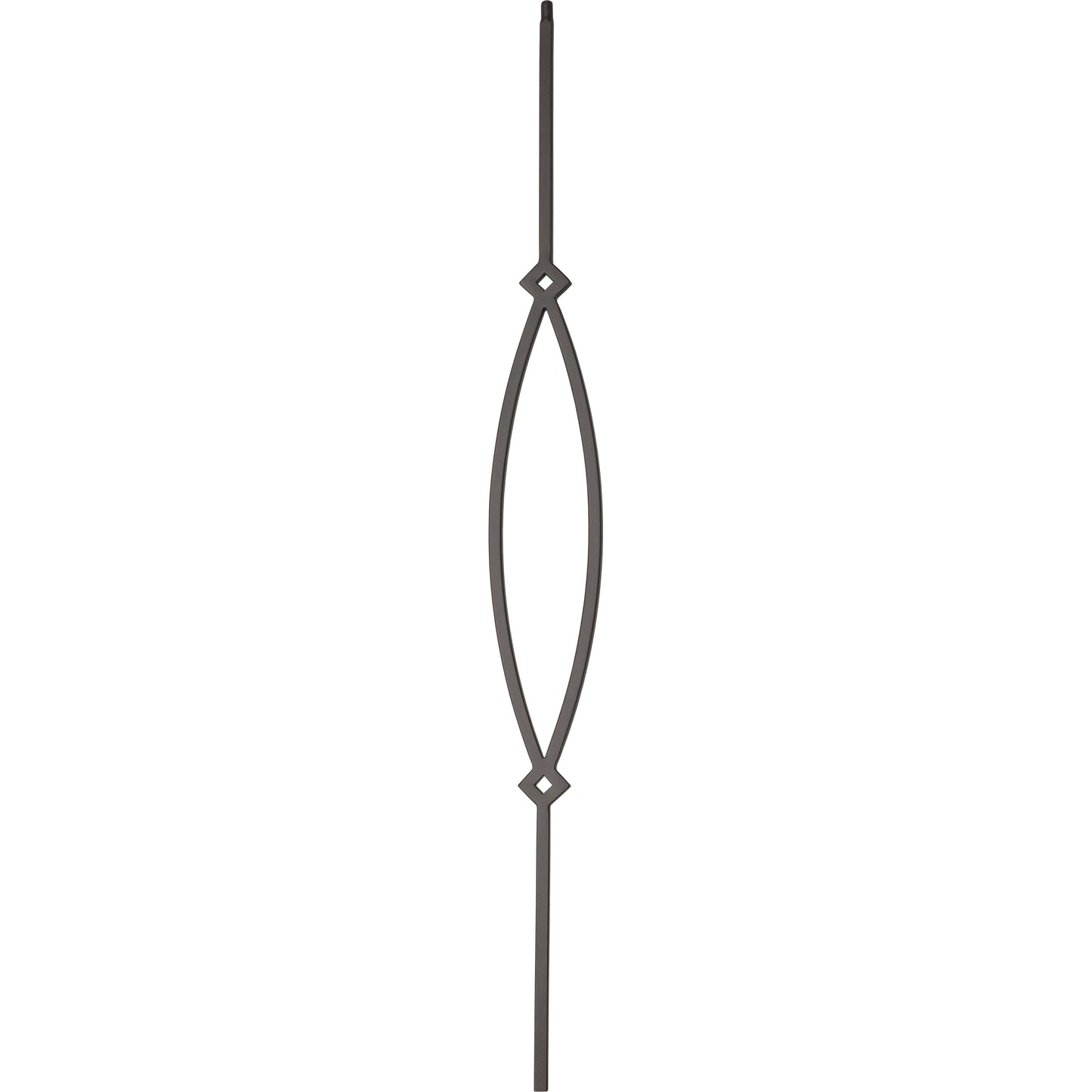 T16 - Iron Baluster - Pointed Oval - 1/2" x 44"