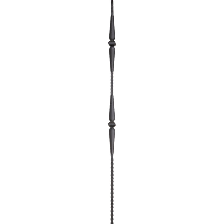 T42 | Iron Baluster | Gothic Hammered | Double Knuckle & Spoons | 9/16"