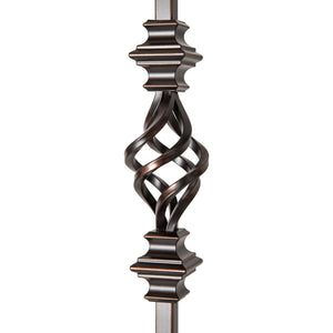 T62 - Iron Baluster - Basket w Knuckles - 1/2" x 44"