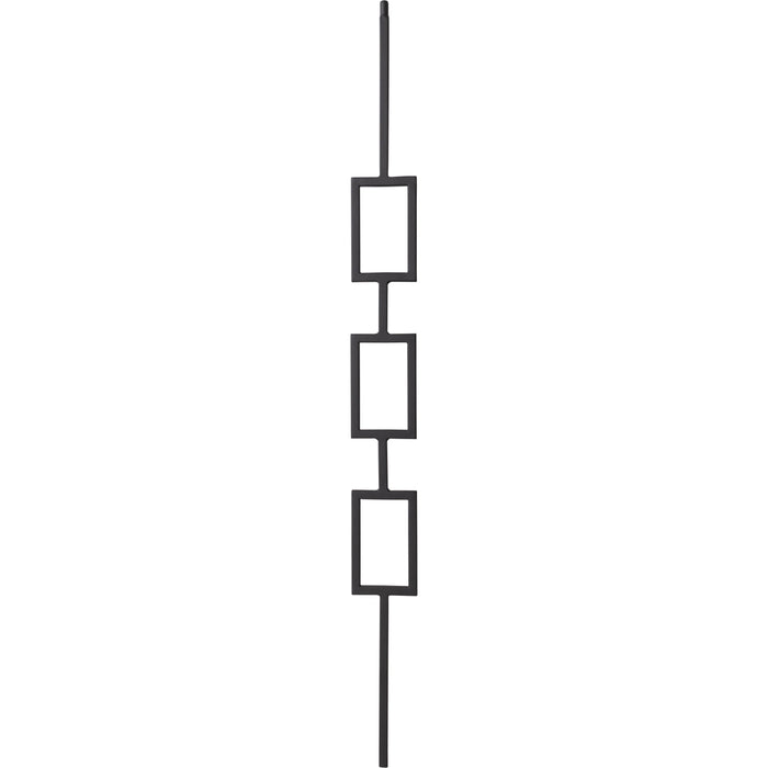 T83 - Iron Baluster - Triple Rectangle - 1/2" x 44"