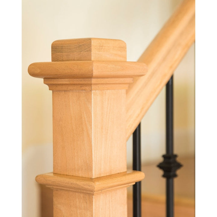 A300 | Box Newel Cap | "A" Style Flat Top - All Things Stairs