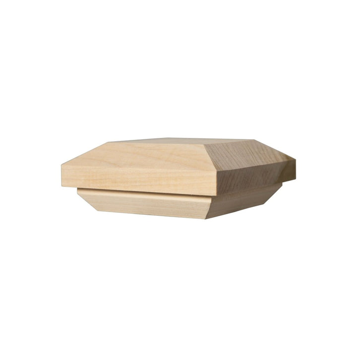 C350 | Box Newel Cap | "C" Style Beveled Top | Fits 3 1/2" Post - All Things Stairs