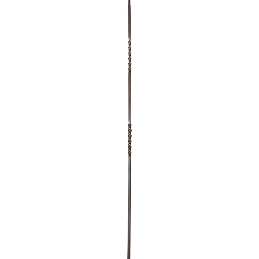 CLEARANCE | T03 | Iron Baluster | Double Twist | 1/2" x 44" PEWTER - All Things Stairs