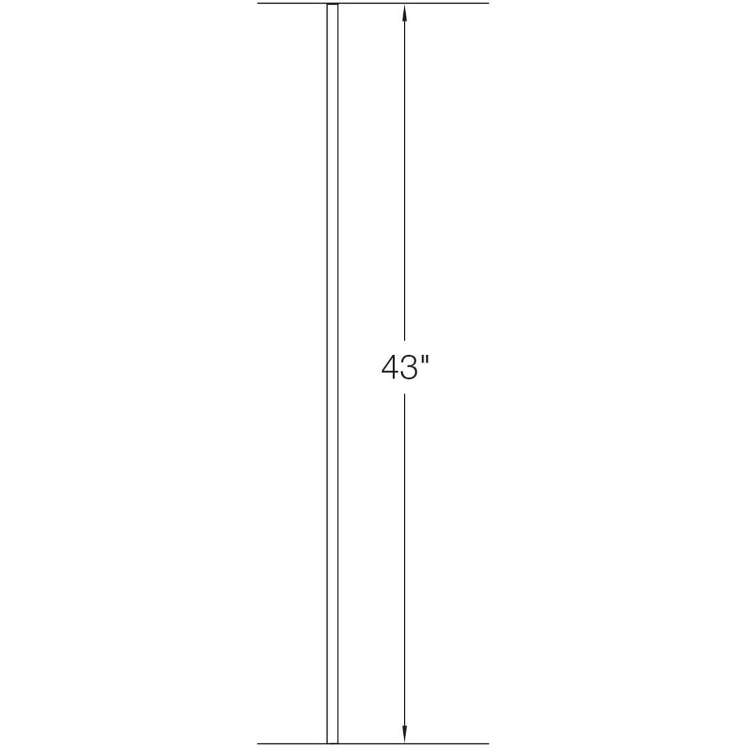 TR01 - 43 | Iron Baluster | Round Plain | 1/2" x 43" - All Things Stairs